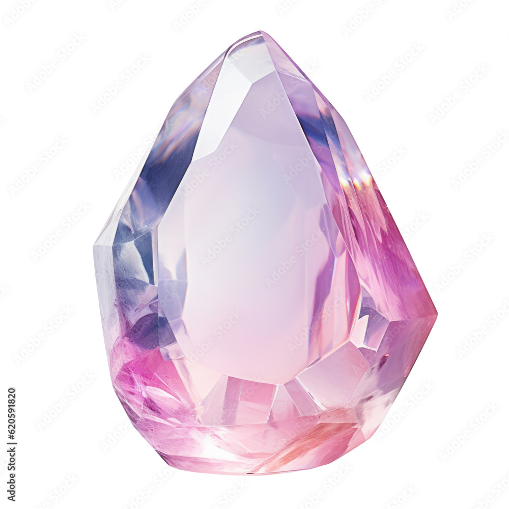 pastel diamond isolated on transparent background cutout