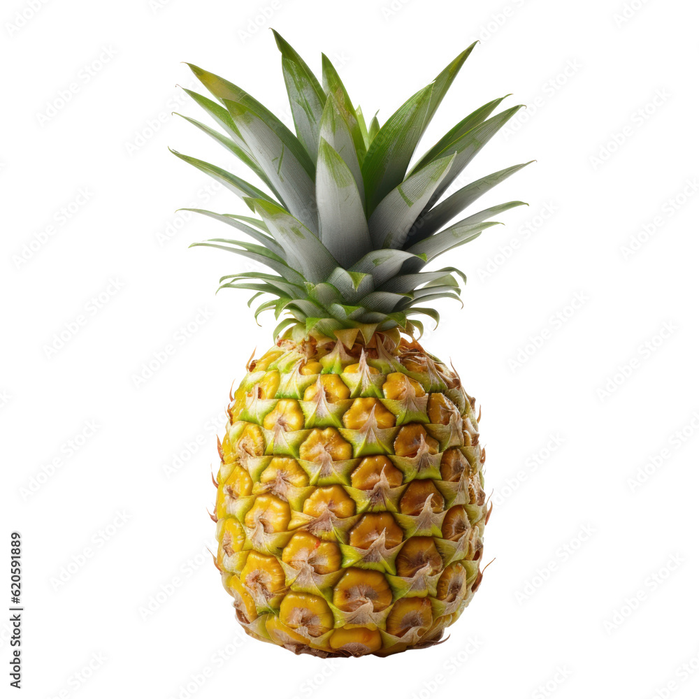 Fototapeta premium pineapple isolated on transparent background cutout