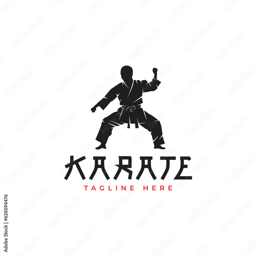 Karate Logo Template Design Vector