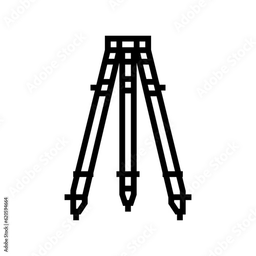 surveyors tripod civil engineer line icon vector. surveyors tripod civil engineer sign. isolated contour symbol black illustration