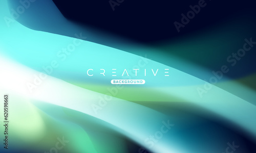 Abstract liquid gradient Background. Fluid colour mix. Green and Blue vivid Color blend. Modern Design Template For Your ads, Banner, Poster, Cover, Web, Brochure, and flyer. Vector Eps 10