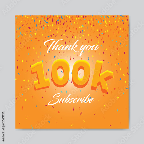 personal social media 100k subscribers thank you banner poster