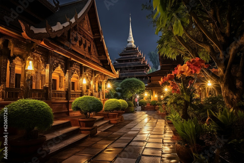Chiang mai, thailand - 5 september 2020: densalee sri muang temple or ban den temple, chiang mai chiang mai natural photo