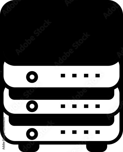 Network database technology icon design elements for decoration.