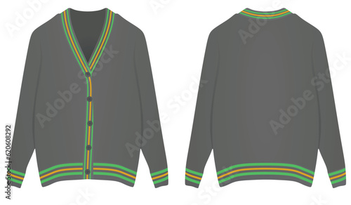 Women grey jumper. vector illustration