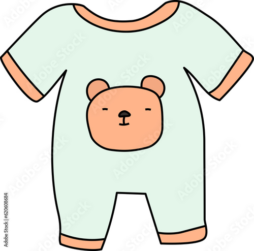 Onesie Baby Clothes decorative design element for website, presentation, flyer, brochure, printing, application. illustration style photo