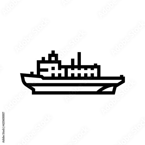 ice breaking ships line icon vector. ice breaking ships sign. isolated contour symbol black illustration