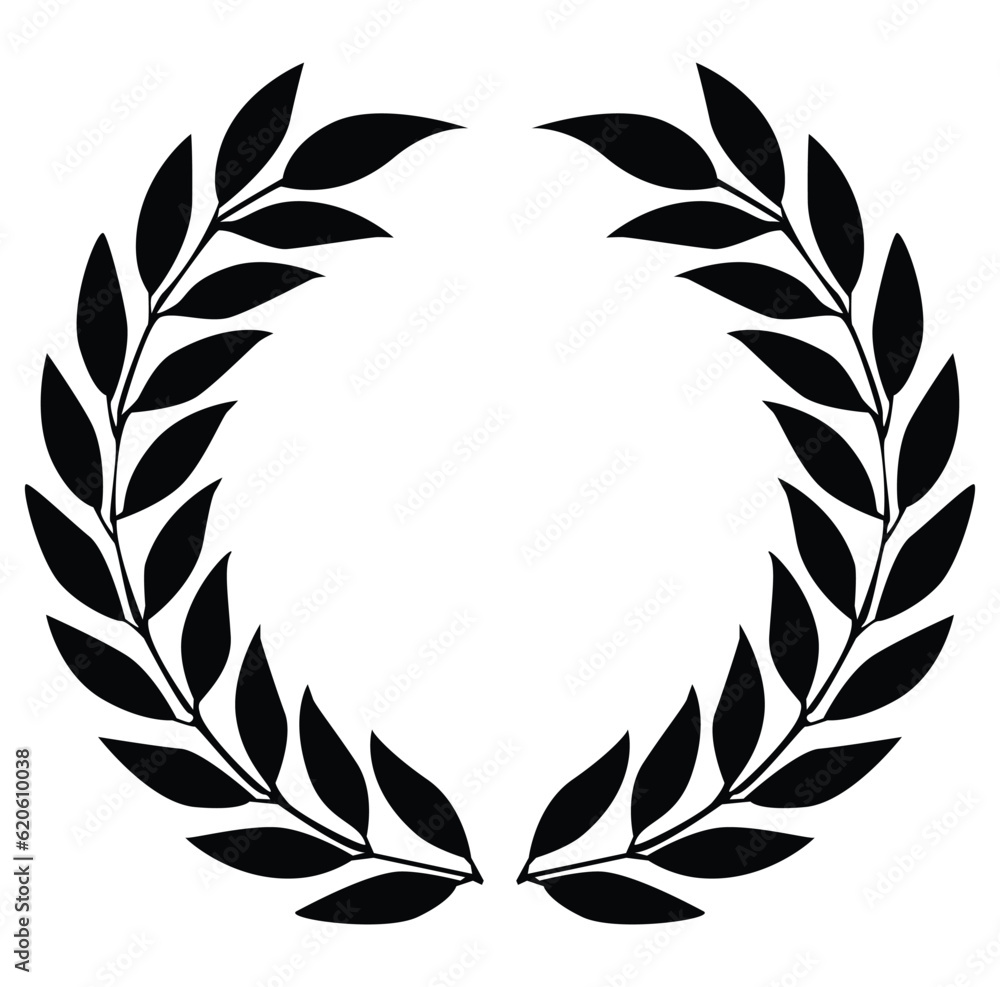 Vector symbol logo wheat leaf isolated on white background Vector symbol logo wheat leaf isolated on white background