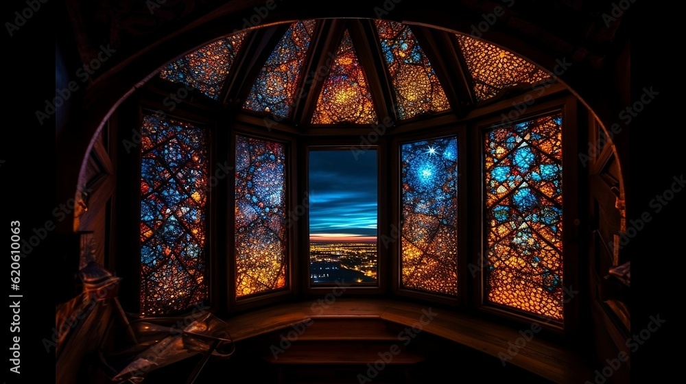 Obraz premium „Frames of Tranquility“ created with Generative AI technology