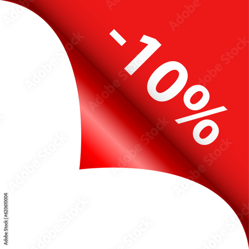 Curled corner 10% off