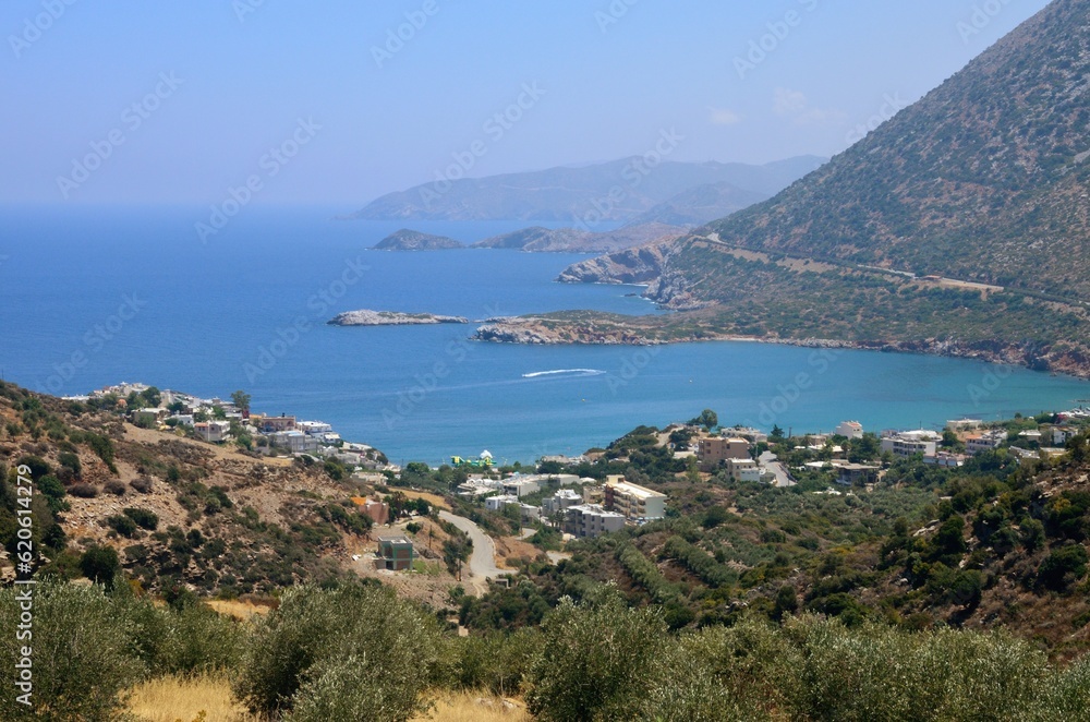 Vista panorámica de la costa norte de Creta, Grecia