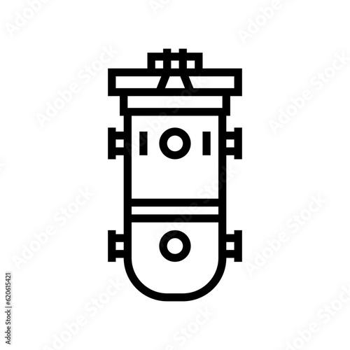 reactor vessel nuclear energy line icon vector. reactor vessel nuclear energy sign. isolated contour symbol black illustration