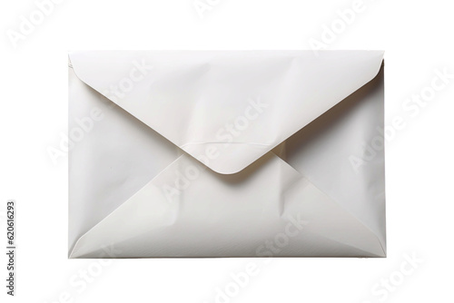A white envelope that is not sealed, alone on a transparent background.