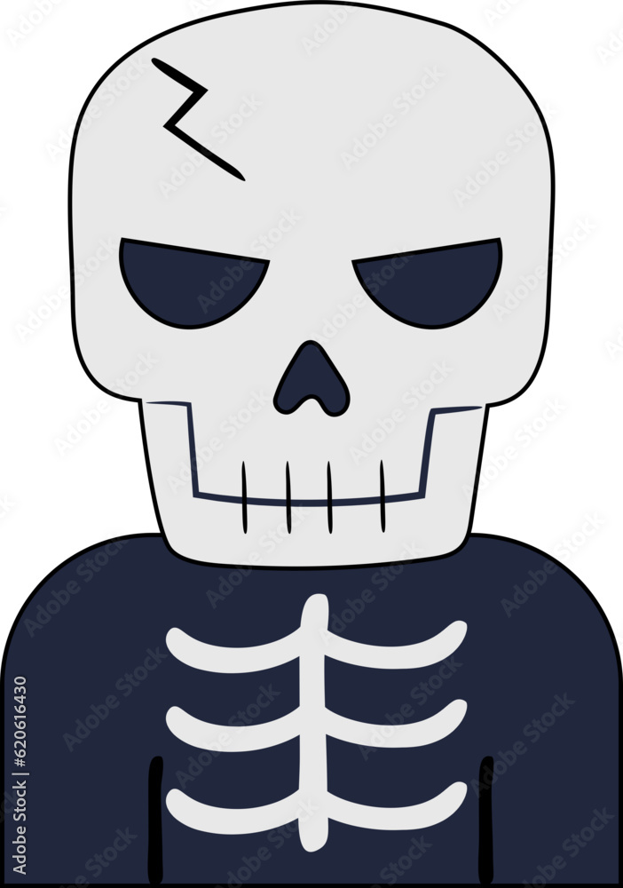 Skeleton Character Halloween decorative design element for website, presentation, flyer, brochure, printing, application. illustration style Skeleton Character Halloween decorative design element for website, presentation, flyer, brochure, printing, application. illustration style