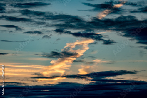 Dunkler Wolkenhimmel am Abend
