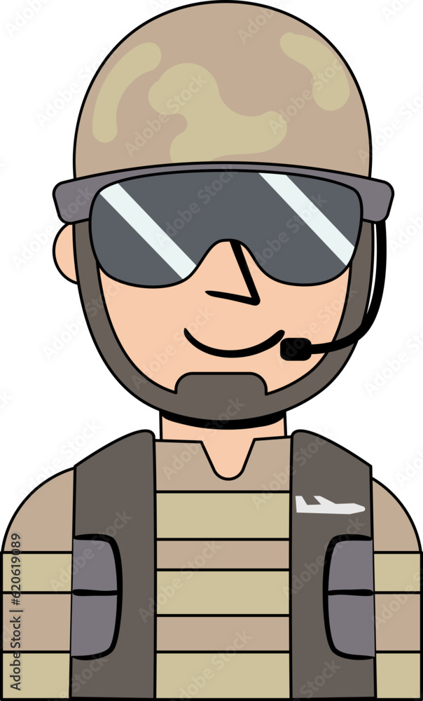 Airman decorative design element for website, presentation, flyer, brochure, printing, application. illustration style Airman decorative design element for website, presentation, flyer, brochure, printing, application. illustration style
