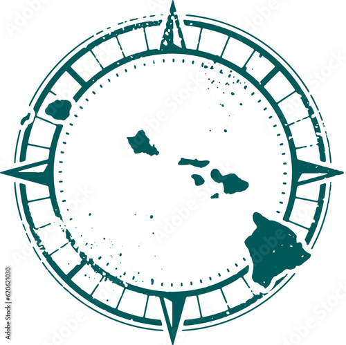 Explore Hawaii USA State Tourism Stamp