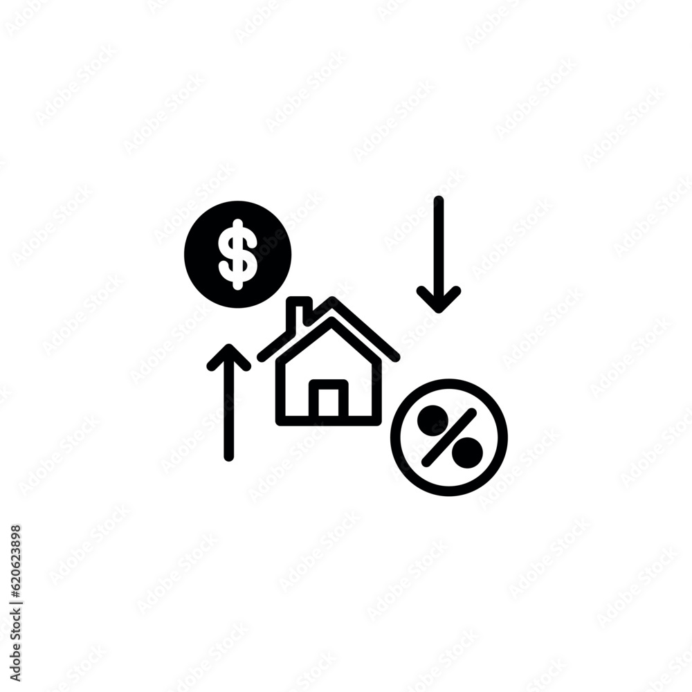 Interset Rate icon design with white background stock illustration Interset Rate icon design with white background stock illustration