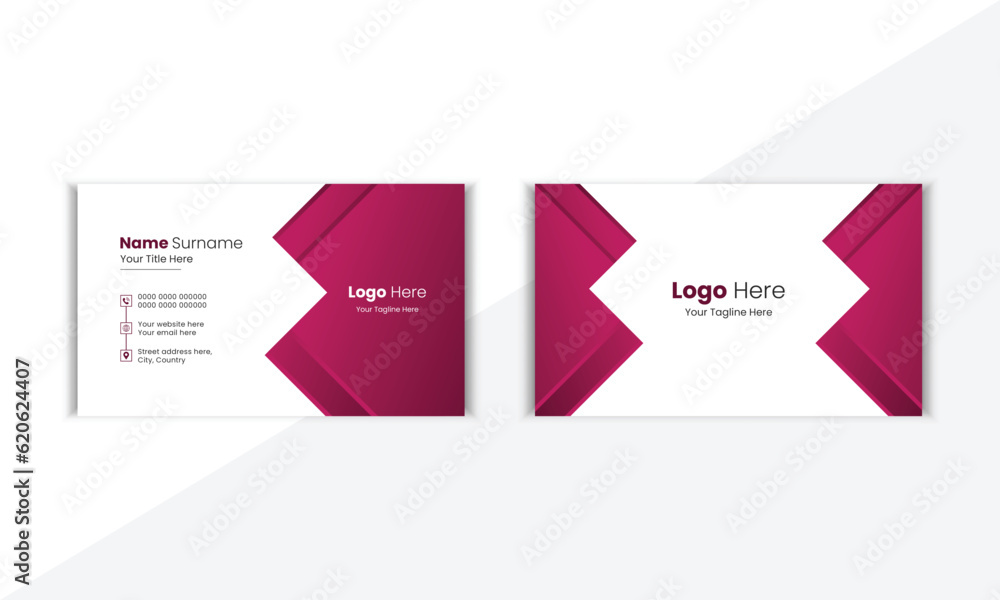Modern And Clean Corporate Business Card Design Template With Vector Shape And Colorful Background Modern And Clean Corporate Business Card Design Template With Vector Shape And Colorful Background