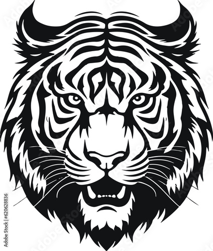 Fototapeta Naklejka Na Ścianę i Meble -  Tiger SVG, Tiger Face SVG, Tiger Mascot SVG, Tiger Head svg, Tiger Eyes svg, Tiger Baseball svg, Tiger Volleyball svg, Tiger Clip Art svg
