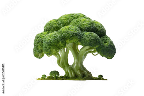 Broccoli alone on a transparent background