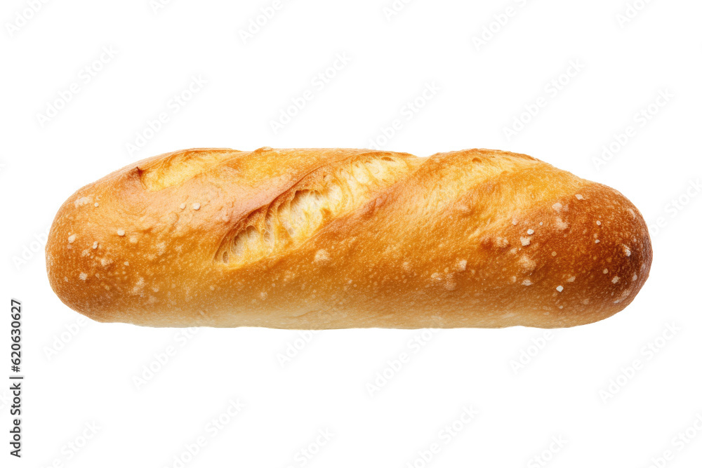 A crispy bread roll standing alone on a transparent background. A crispy bread roll standing alone on a transparent background.