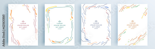 Modern abstract covers set, minimal covers design. Colorful geometric background, vector illustration.