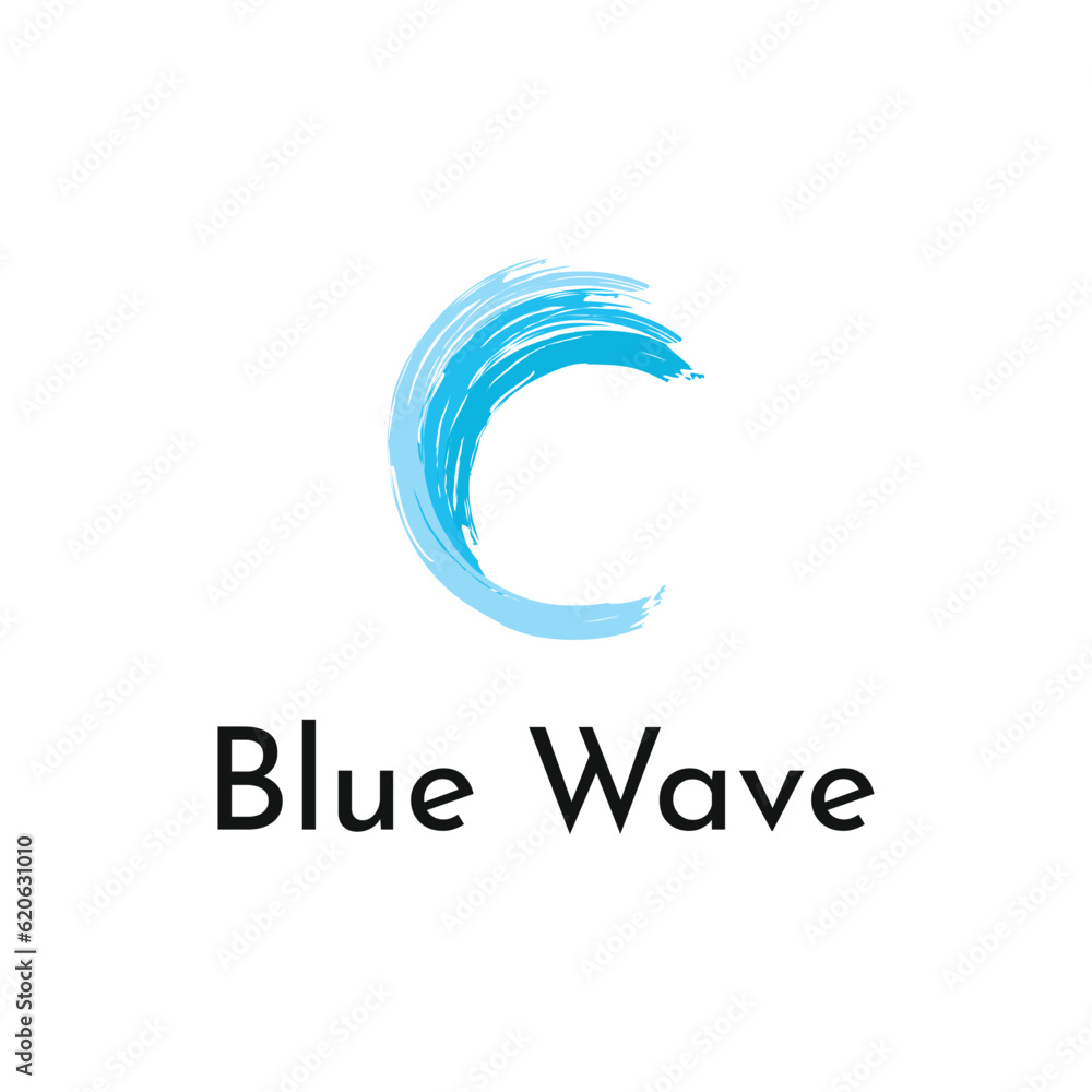 Blue wave abstract logo design creative Blue wave abstract logo design creative