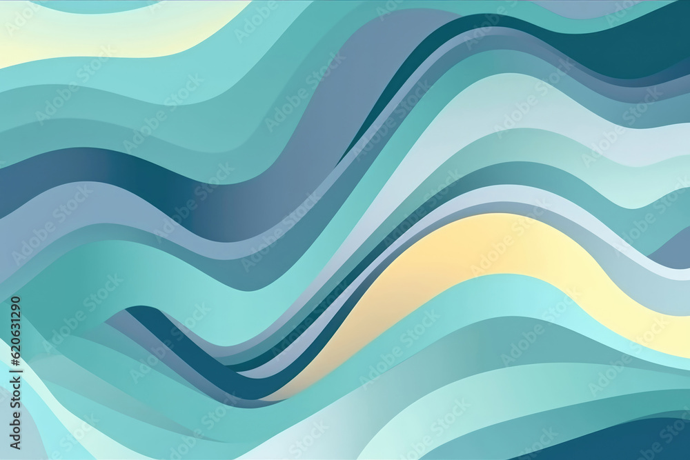 Abstract wavy striped background. Generative AI