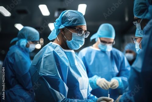 group of surgeons in the operating room