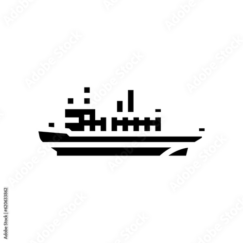 ice breaking ships glyph icon vector. ice breaking ships sign. isolated symbol illustration