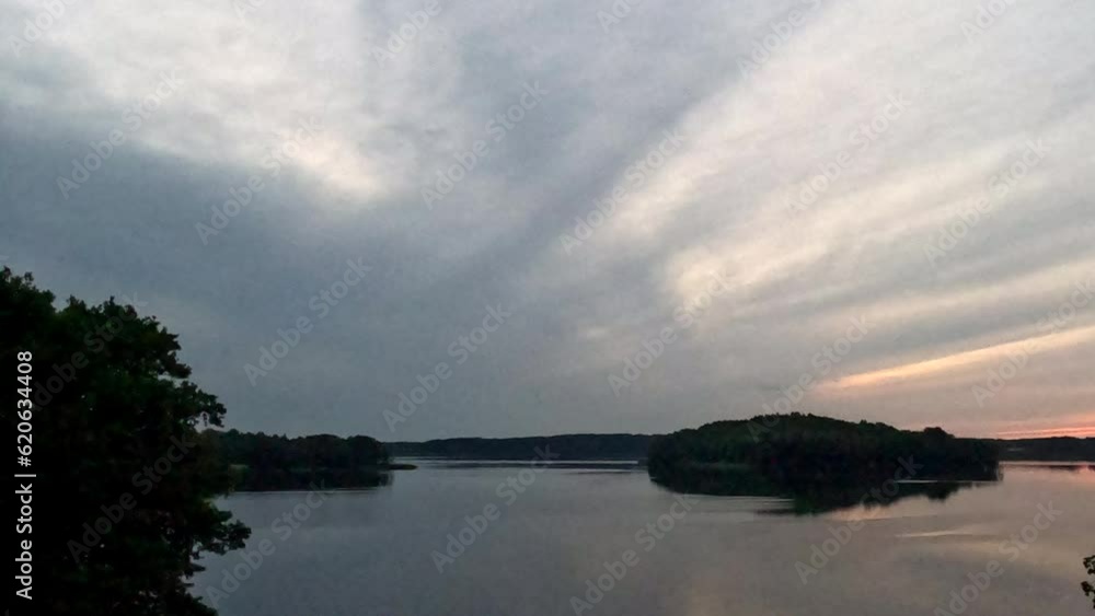 Cloudy sky over the lake in the evening Cloudy sky over the lake in the evening