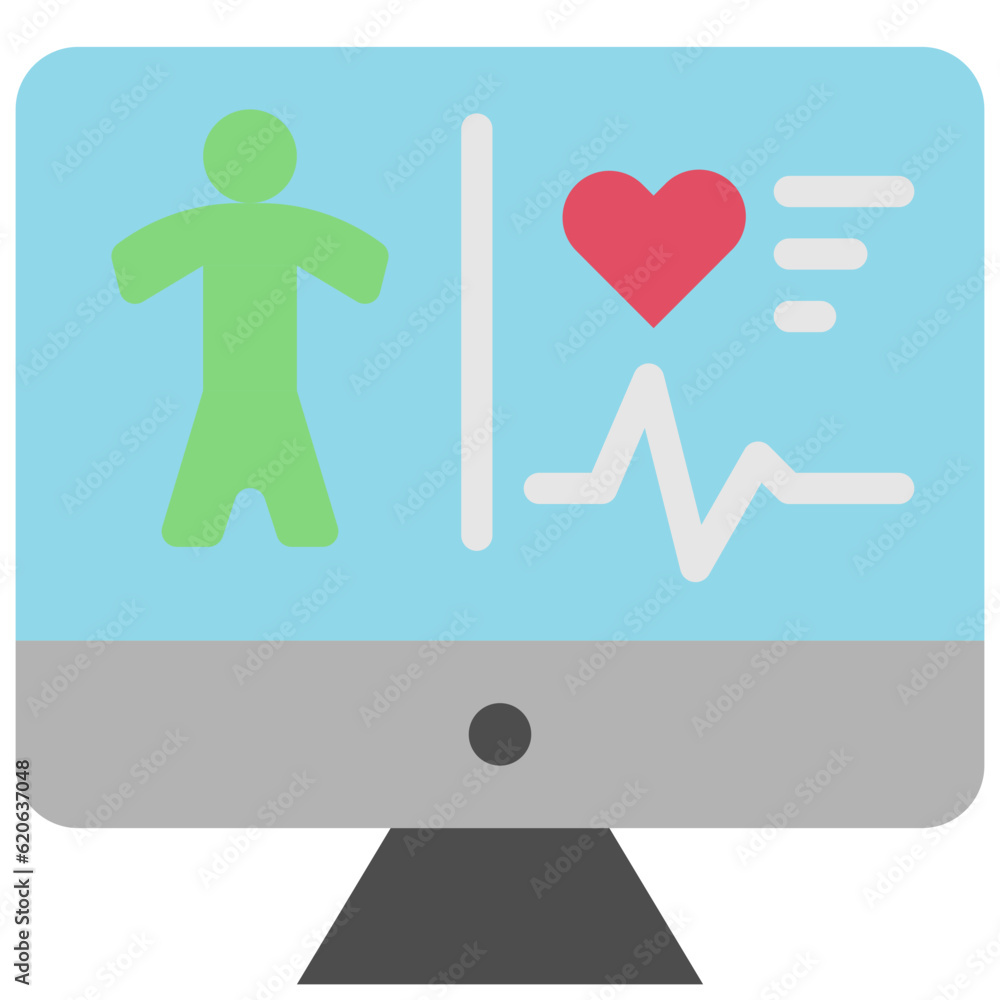 heart rate monitor flat style icons heart rate monitor flat style icons
