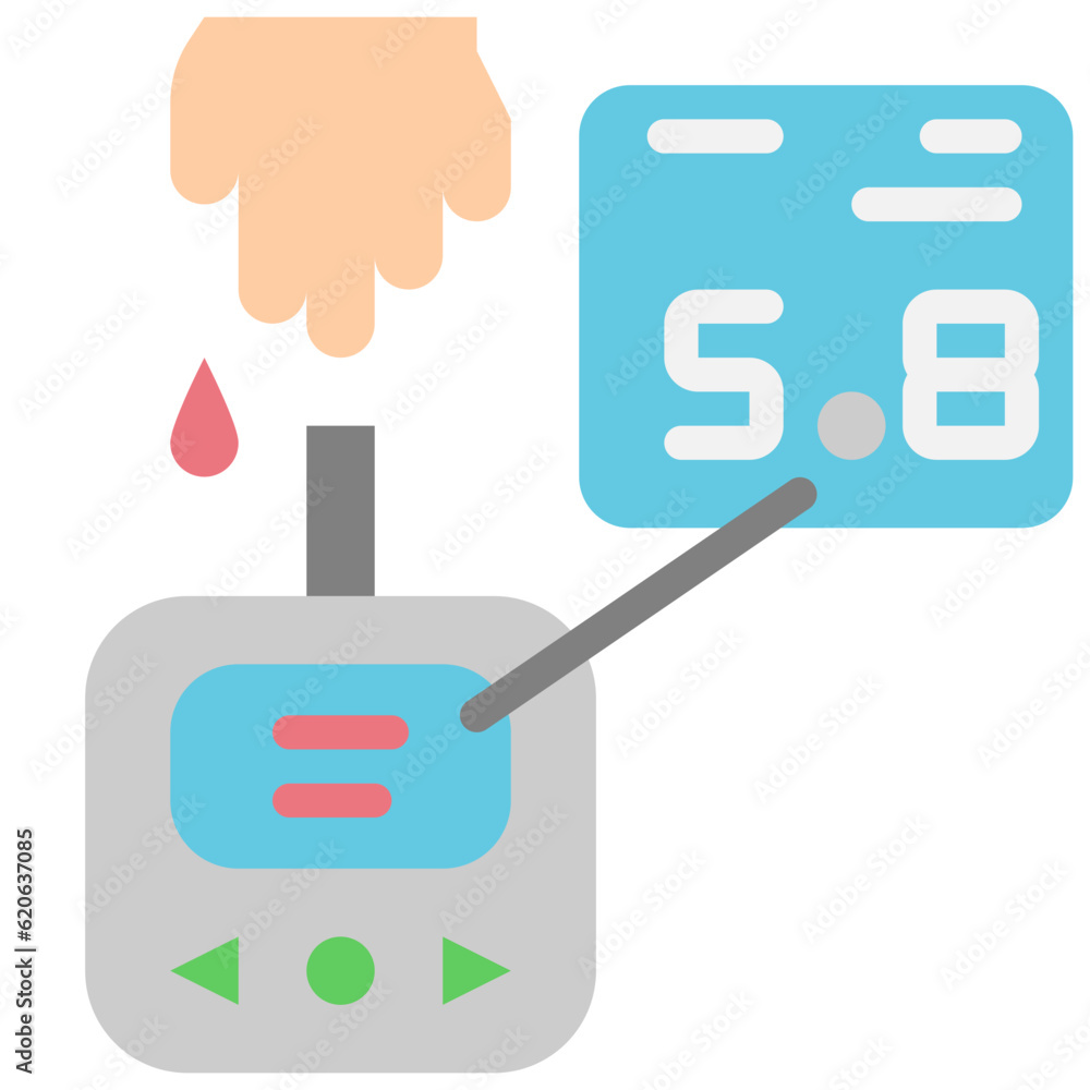 smart blood test flat style icons smart blood test flat style icons