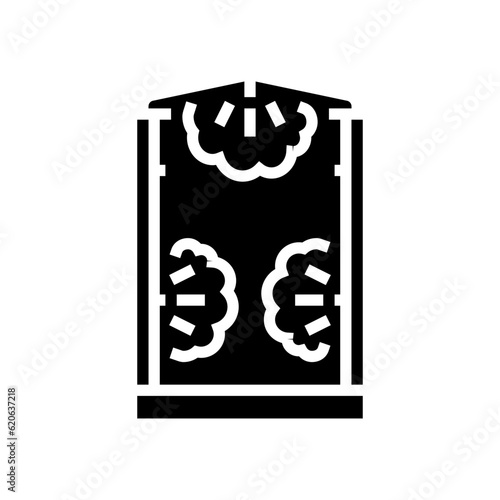 decontamination shower nuclear energy glyph icon vector. decontamination shower nuclear energy sign. isolated symbol illustration