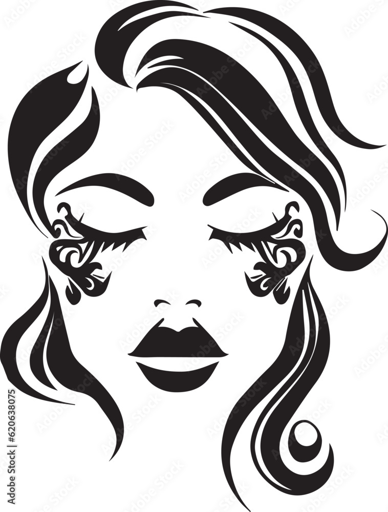 Women face vector tattoo design illustration Women face vector tattoo design illustration