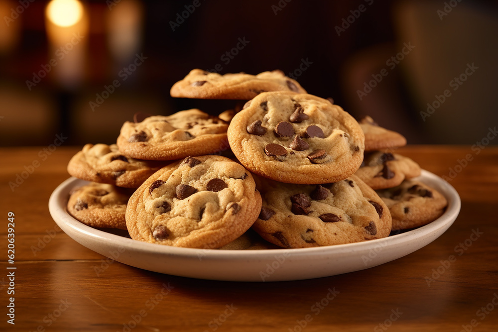 Irresistible Chocolate Chip Cookies Created with Generative AI Tools