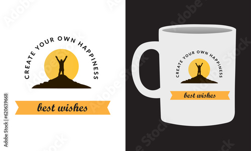 
White mug designs with DIY decoration