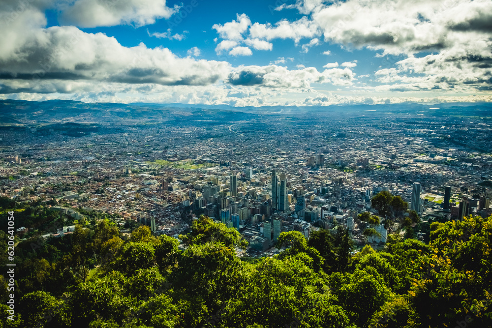 bogota Colombia aerial skyline cityscape South America city capital 