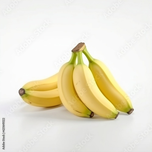 Sunny Delight: Golden Banana on a Pure White Background