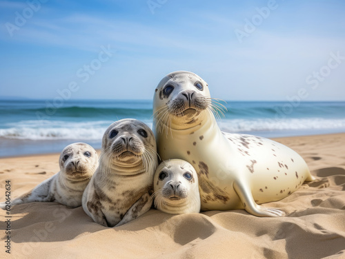 Seals on the coast