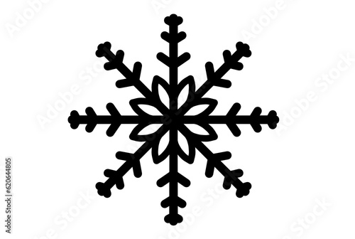 Xmas snowflake winter christmas design element silhouette crystal symbol sign