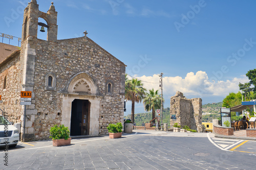 Church of Sant Agostino in Taormina, Sicily, Italy photo