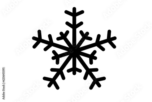 Xmas snowflake winter christmas design element silhouette crystal symbol sign