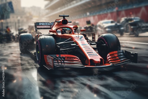Illustration of Monaco's Formula 1 race. Generative AI