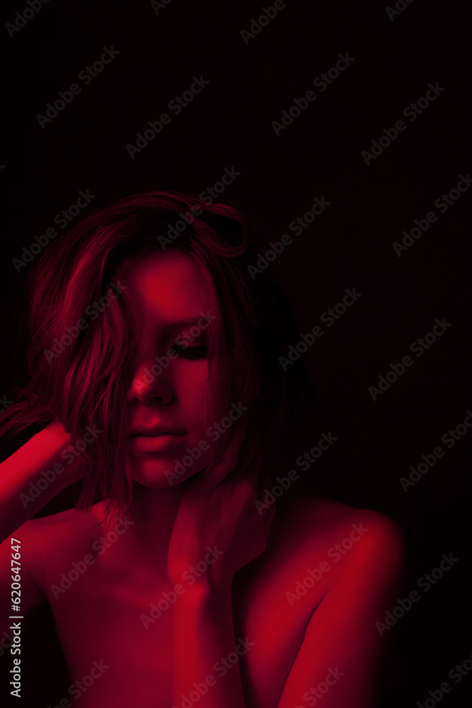 Woman Photographed In Studio Woman Photographed In Studio