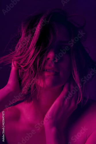 Woman Photographed In Studio