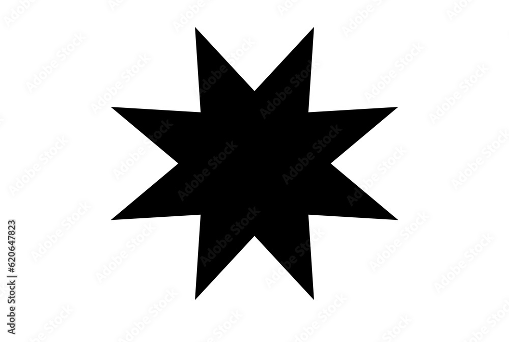 Obraz premium Black star drawing success champion achievement object symbol silhouette
