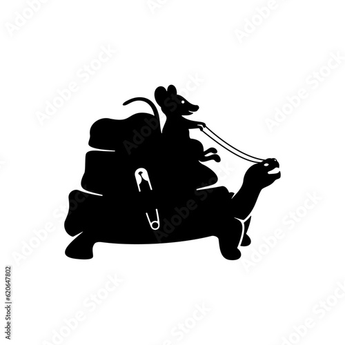 Discover a world of whimsical fun with the Woolly Hat Turtle and the mischievous mouse in this logo design. The turtle, donning a cozy woolly hat, embarks on hilarious adventures alongside the playful