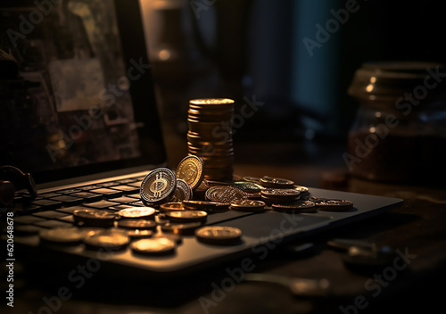 Illuminating Wealth: Bitcoin Shines in the Dark photo